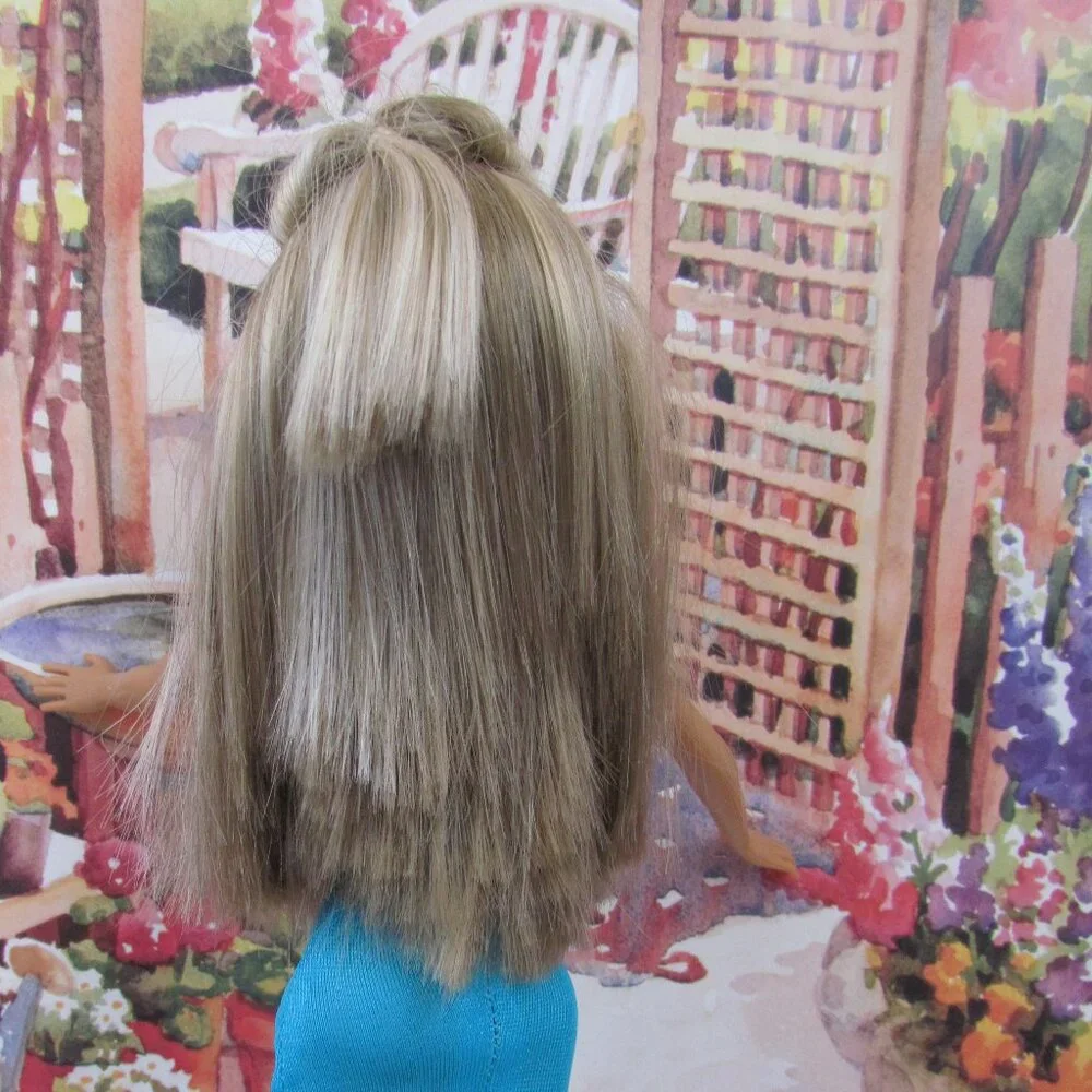 BARBIE + JET SKI + SHARK, 1978 TAN BARBIE w BEAUTIFUL STREAKED HAIR; POOL FUN!